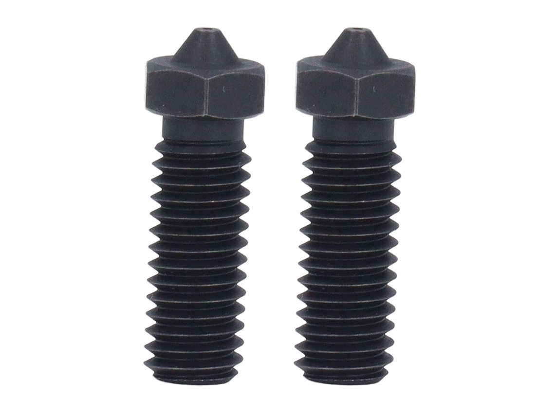 2 Piezas Boquillas De Acero Templado 3 Orificios Para Filamento 1.75mm Impresora 3d Sidewinder X X2 0.6mm