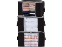 Bolsa De Almacenamiento De Ropa De Gran Capacidad Con Asa Reforzada, Ventana Transparente Y Cremallera Resistente.
