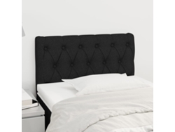 Cabecero de tela 80x7x78/88 cm Negro