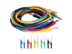 Juego De Cables De Prueba Con Conector Banana De 4 Mm, 1 Metro, Con Pinza De Cocodrilo Y Sonda Para Diagnóstico Automotriz Y De Laboratorio.