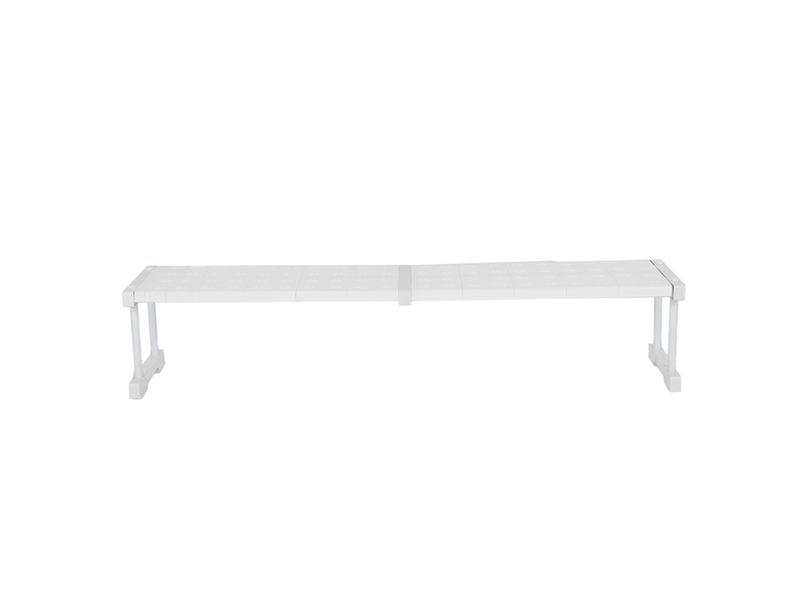 Estantería apilable expandible con capacidad de carga de 121 lb, divisor de almacenamiento para armario, longitud de 87-108 cm (34,3-42,5 pulgadas)