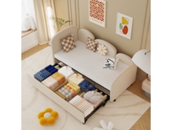 Sofá Cama Moderno De 90x200 Cm, De Terciopelo, Con Cajones.