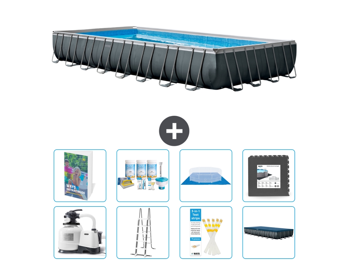 Intex Piscina Ultra Xtr Retangular - 975x488x132 Cm - 9-peças S581