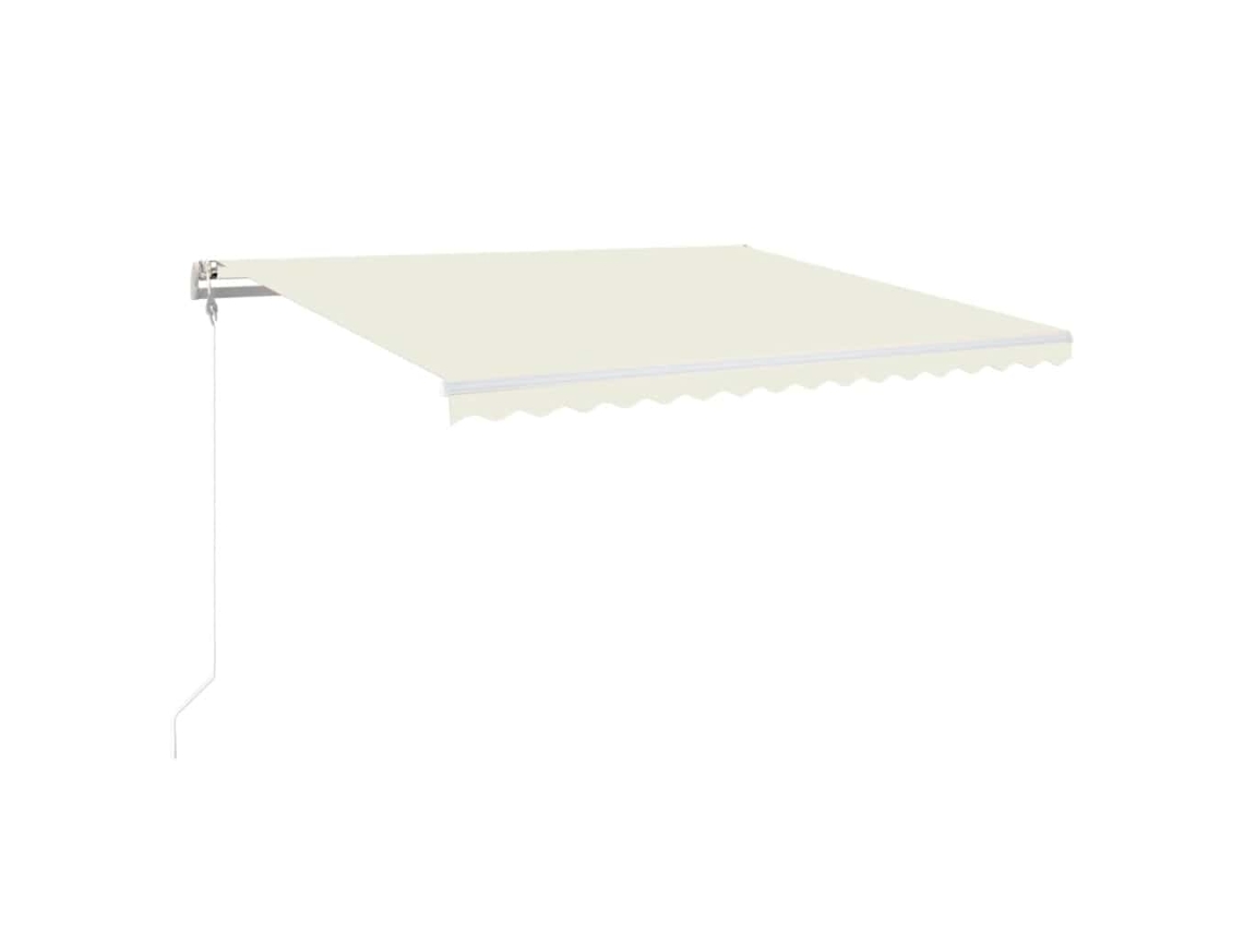 Maison Exclusive - Toldo Automático Con Led Y Sensor De Viento Crema 400x350 Cm