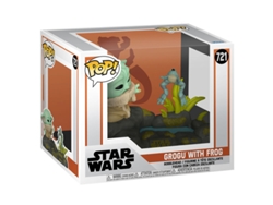 Figura Pop Deluxe Star Wars El Mandaloriano Grogu con Rana B.active