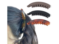 Pinzas Para El Cabello Tipo Banana De 13 Cm Con Sujeción Fuerte Para Mujeres Y Niñas, 3 Unidades.