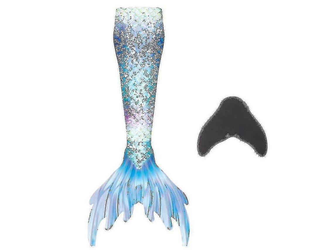 Cola De Sirena Para Nadar Con Monofin Azul 120 Para Niños Y Adultos 120 Azul