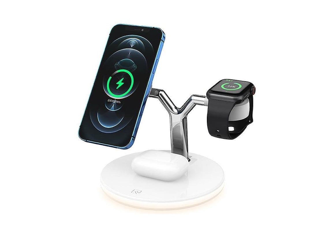 Estación de Carga Sem Mag Safe Base Carregamento para Apple YEMAESRE Blanco