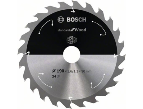 Disco de Sierra Circular BOSCH Standard para Madera Para Sierras a Batería 190x1.6/1.1x30 T24