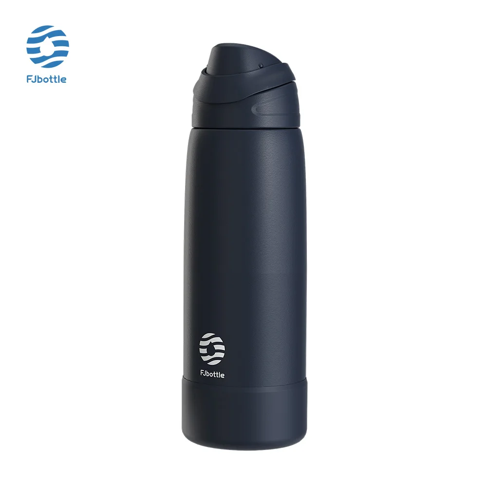 Botella de agua deportiva isotérmica de acero inoxidable (azul, 750 ml)