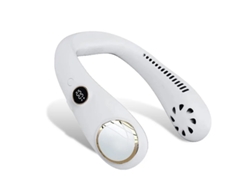 Ventilador portátil con 3 velocidades, ideal para viajes, senderismo y uso en interiores. Blanco. Yizhood.