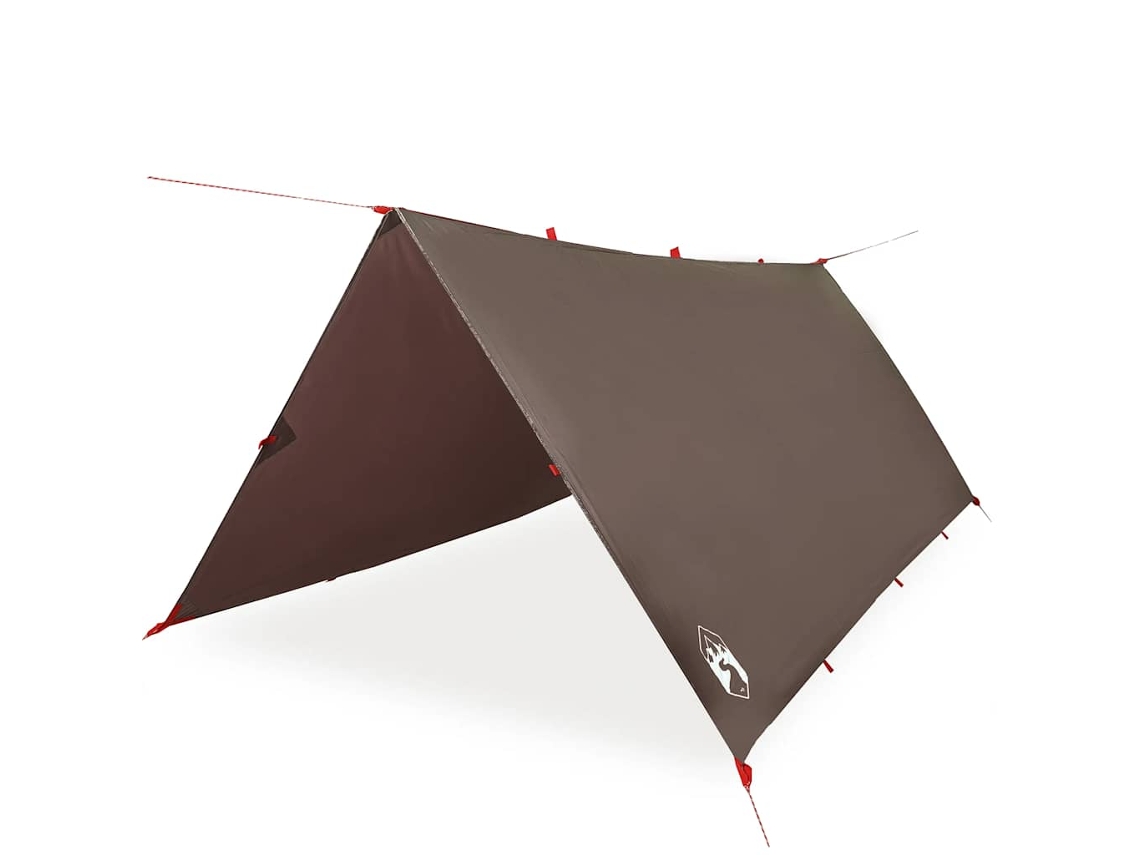 vidaXL Lona de camping impermeable marrón 406x306 cm