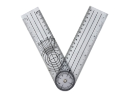 Regla Transportadora De Plástico Plegable De 140 Mm, Herramienta De Medición Geométrica Multiángulo Para Dibujo.