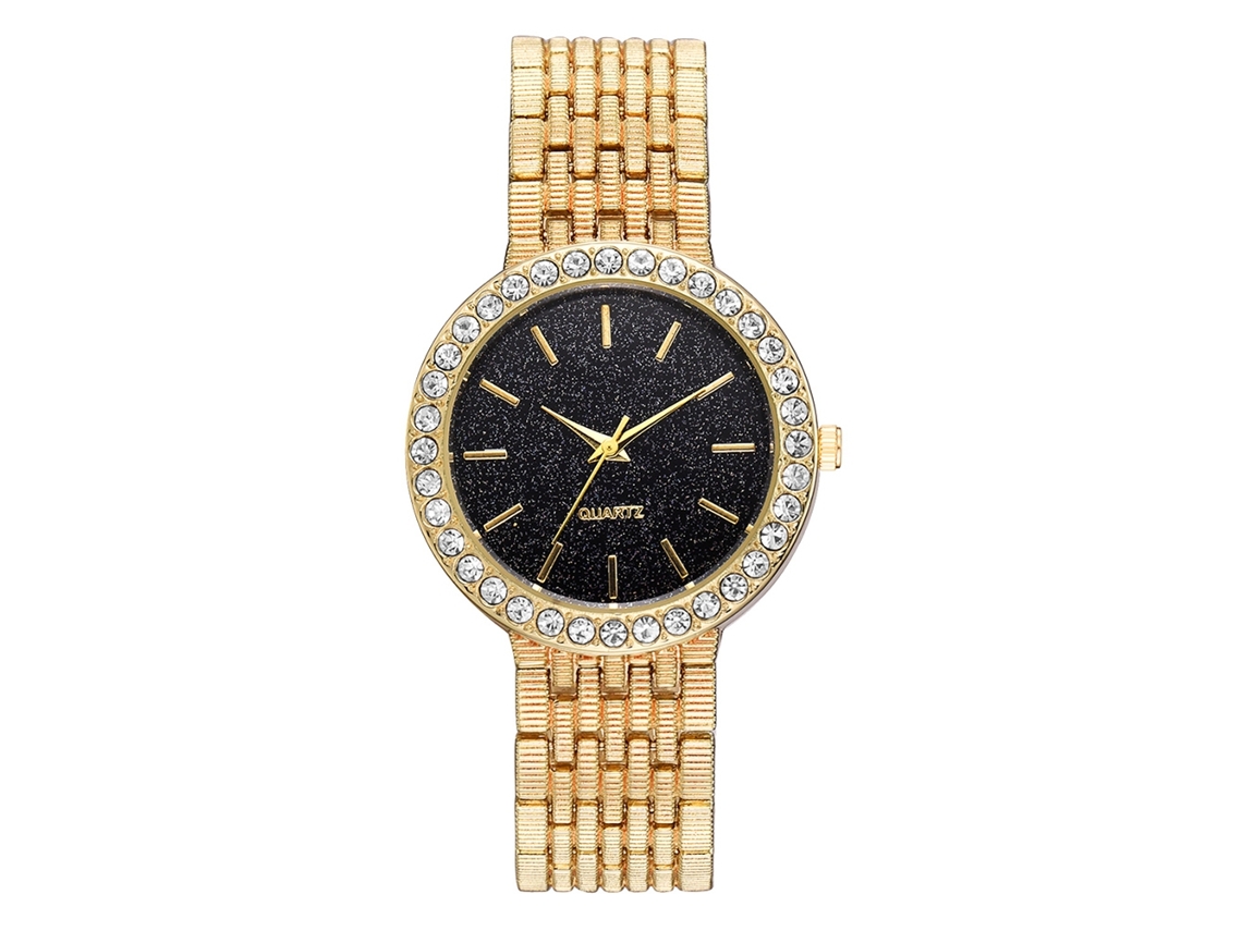 Relógio Feminino De Pulso Com Padrão Animal Na Face E Pulseira De Couro (preto)