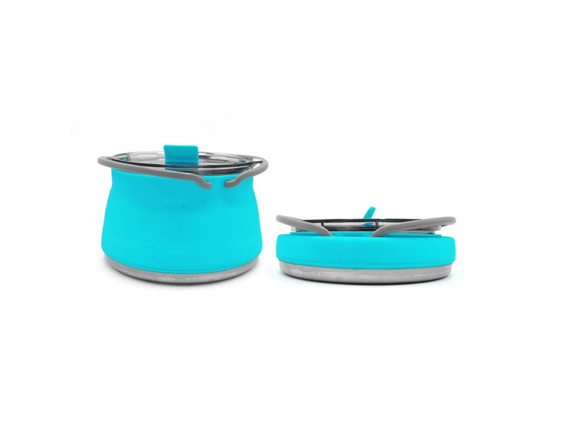 Olla Plegable De Silicona Para Camping Al Aire Libre, Tetera Portátil Para Agua