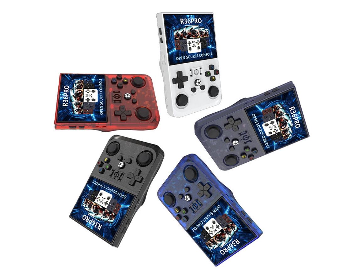 Consola De Juegos Portátil Blue-r36pro De 128 Gb Con Pantalla Ips De 3,5 Pulgadas, Joystick Hall Doble Integrado Y 21 000 Juegos