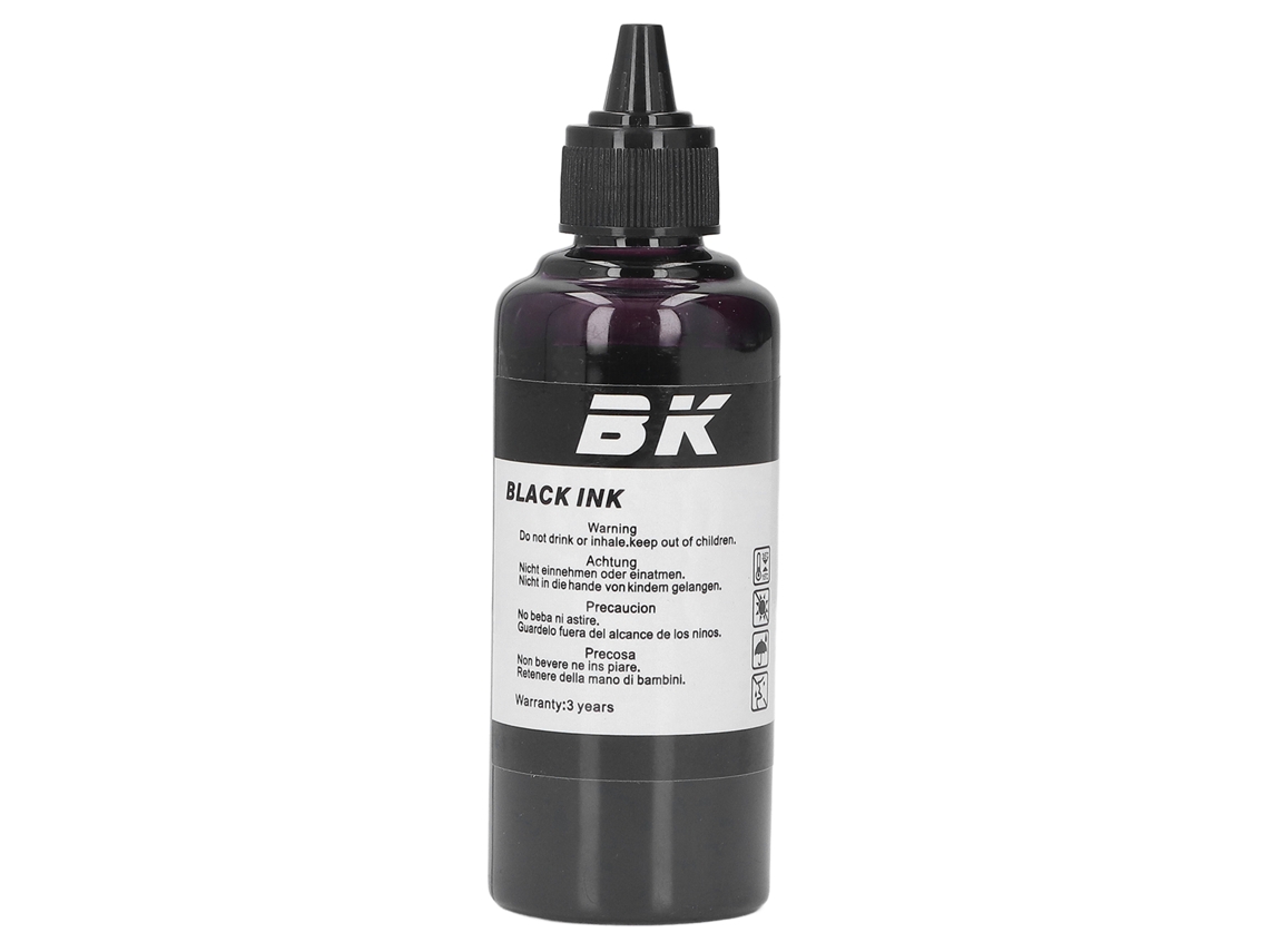Tinta De Recarga Negra De Alta Pureza De 100 Ml Para Impresoras Hp Y De Otras Marcas.