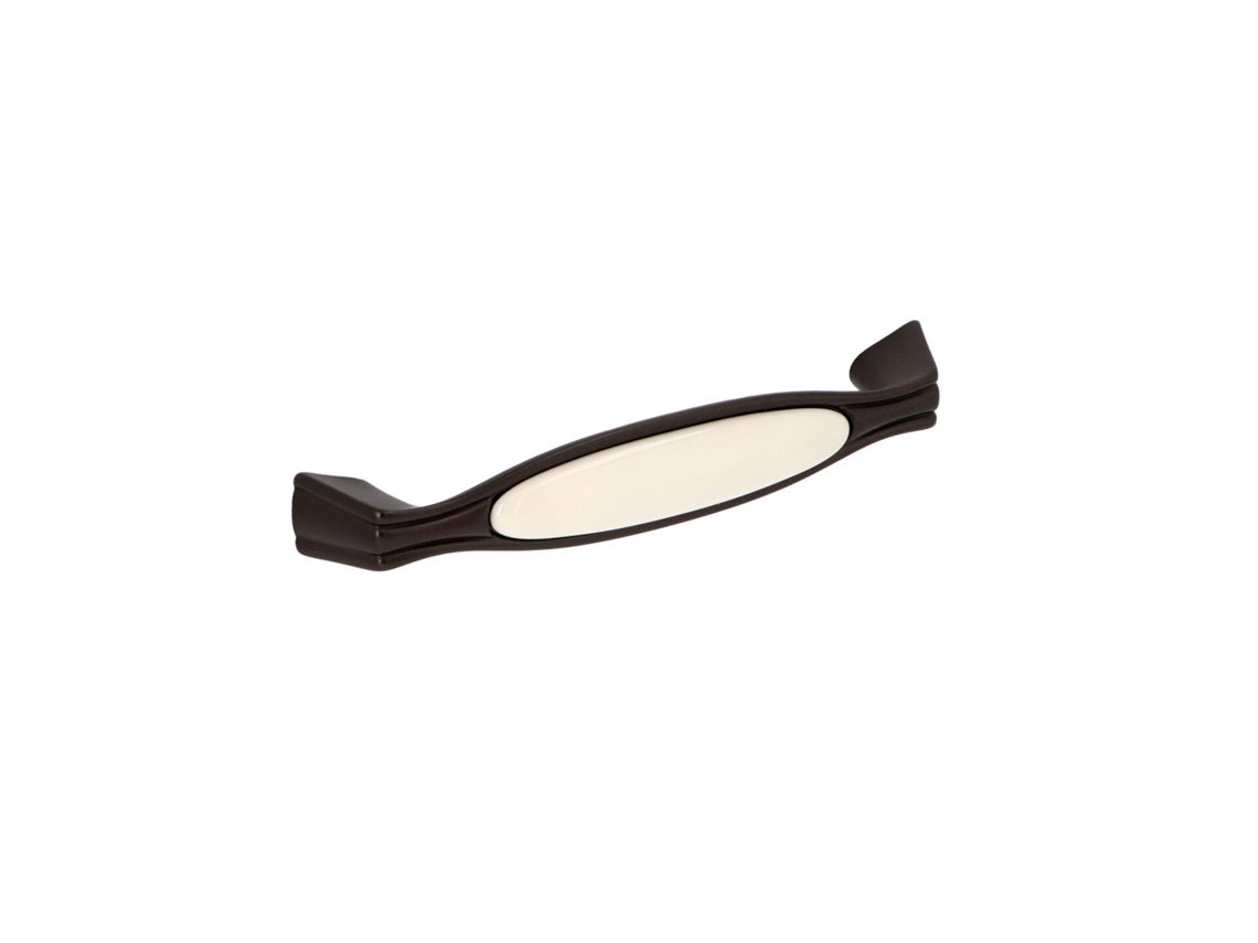 Tirador para muebles HARDWAREXCHANGE en zamac y porcelana con distancia entre centros de 128 mm (25 unidades)