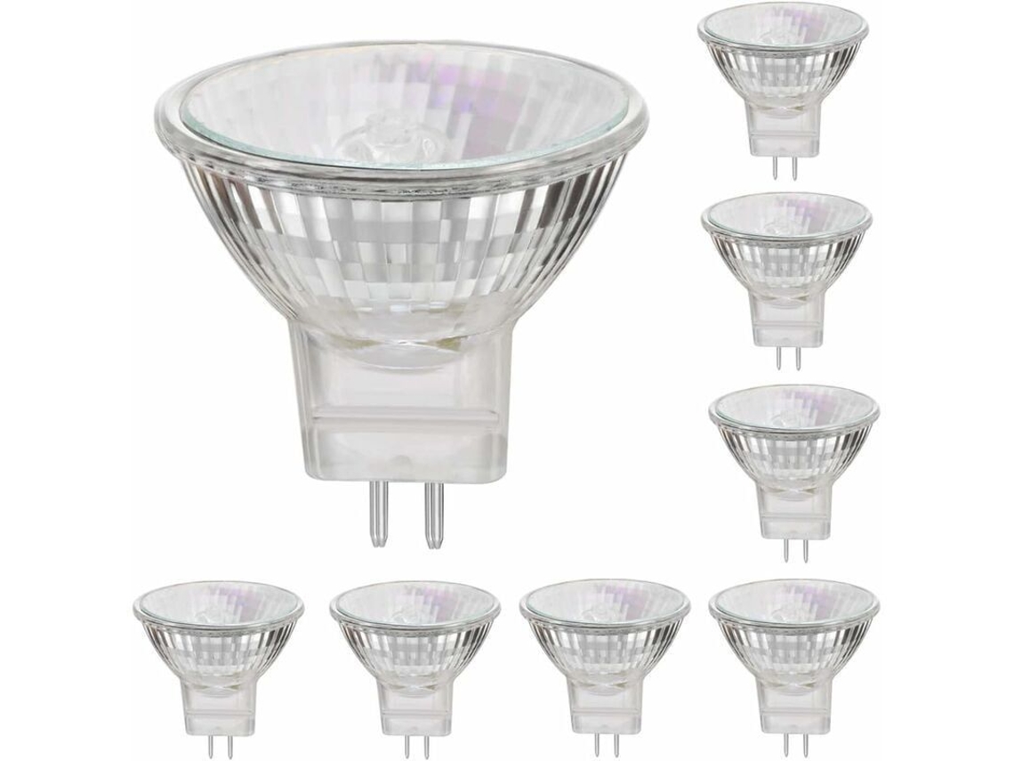 Bombillas Halógenas Mr11 De 12 V Y 35 W Con Base Gu4, Luz Blanca Cálida De 2800 K, Regulables, Paquete De 8