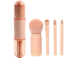 Brocha de maquillaje extensible 4 en 1 Rosewell con estuche de limpieza higiénico