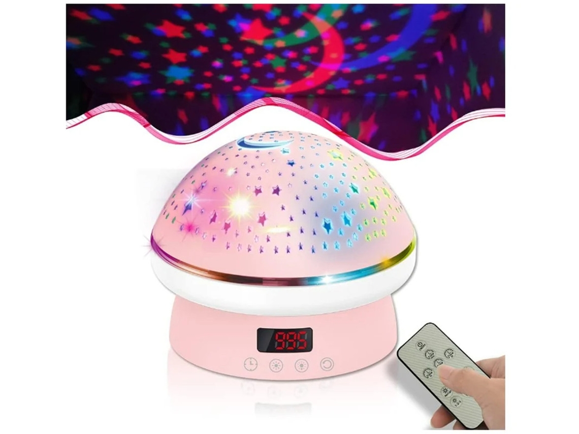 Proyector Galaxy Pluto Yizhood Temporizador Control Regalos Rosa