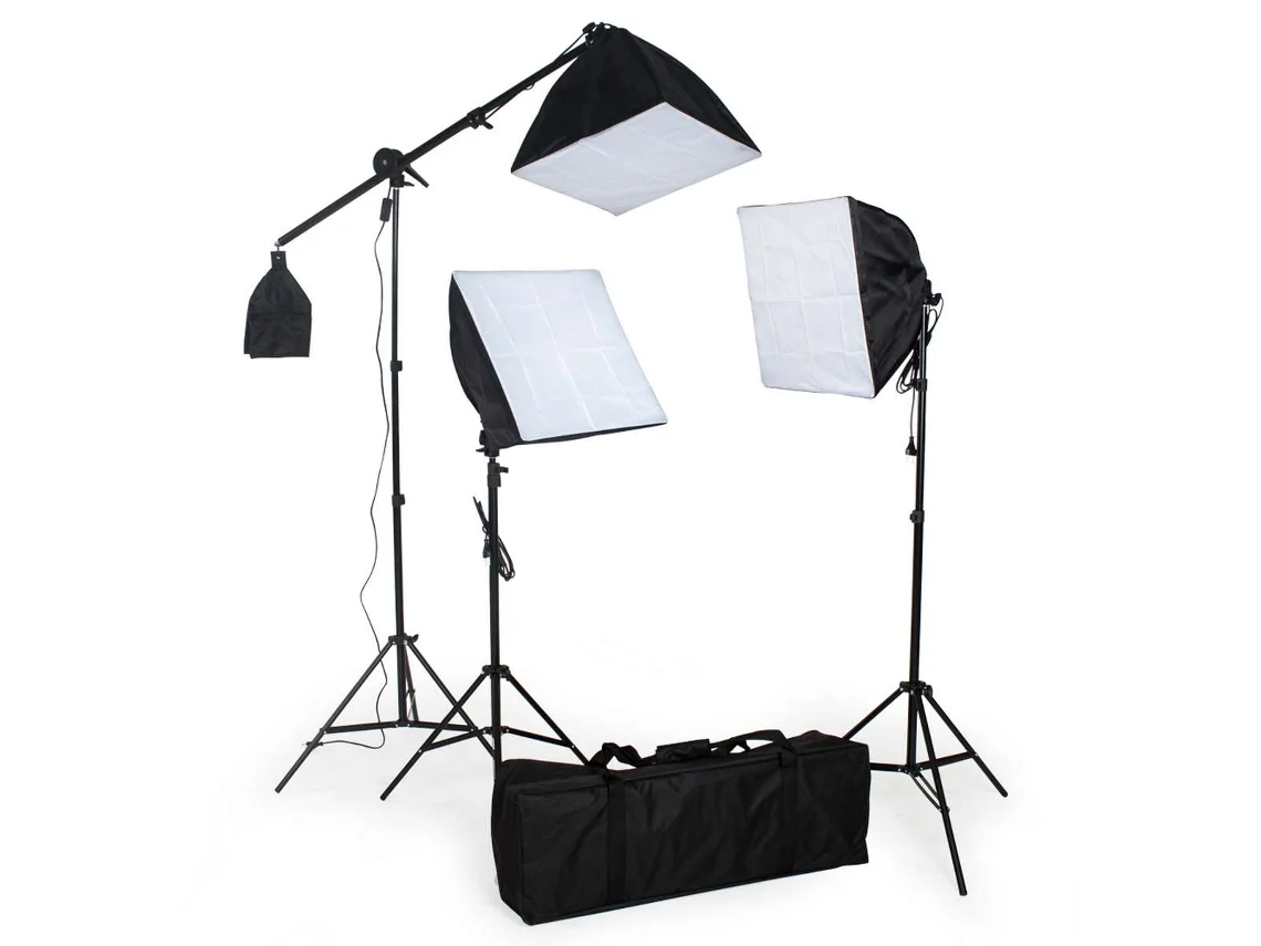 Kit De Estudio De Fotografía con Lámparas + Softbox + Bolsa De Transporte