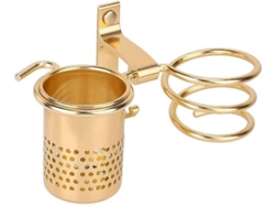Suporte Para Secador De Cabelo E Chapinha. Suporte De Parede Multifuncional Para Secador De Cabelo, Acessório Para Banheiro (dourado).