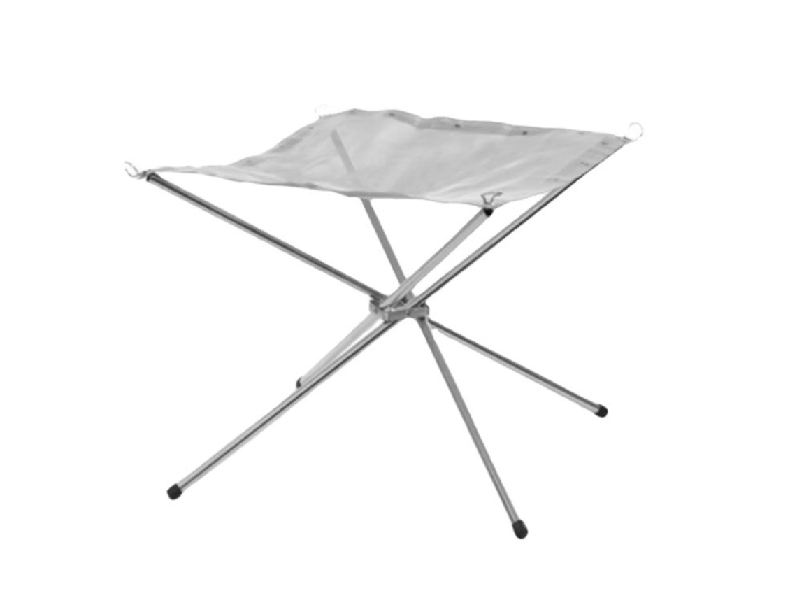 Barbacoa Portátil De Malla Para Camping, Fogata De Suelo, Plegable De Acero Inoxidable, 42x42 Cm.
