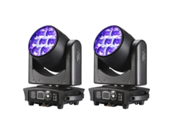 Iluminación de escenario, 7 x 40 W RGBW, efecto haz y lavado, 2 luces, enchufe UE OEM