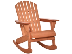 Cadeira Adirondack Madeira Natural 77x94x97cm Jardim Terraço Rústico 130kg Teca