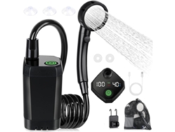 Ducha portátil para acampar, batería recargable de 6000 mAh, 4 modos, ideal para senderismo y viajes.