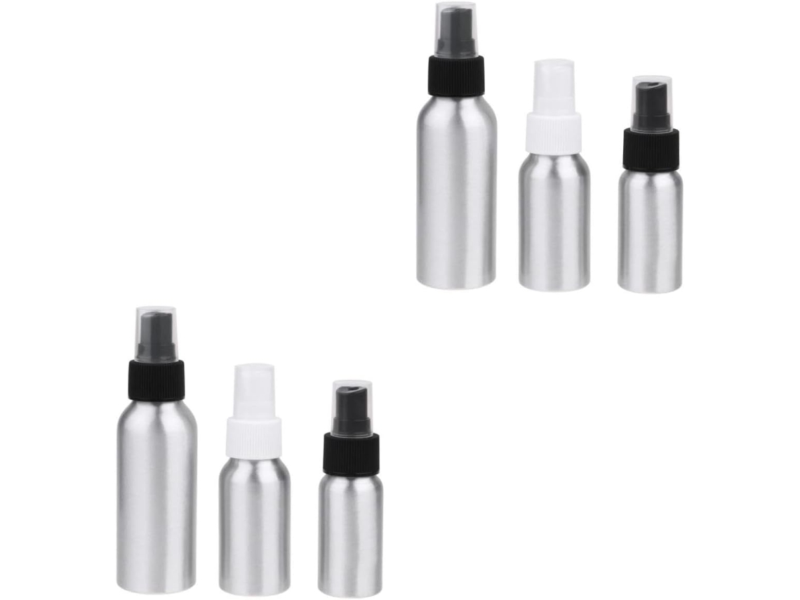 Botella Pulverizadora De Aluminio Recargable De 6 Piezas, Botella De Viaje Portátil Con Pulverizador.