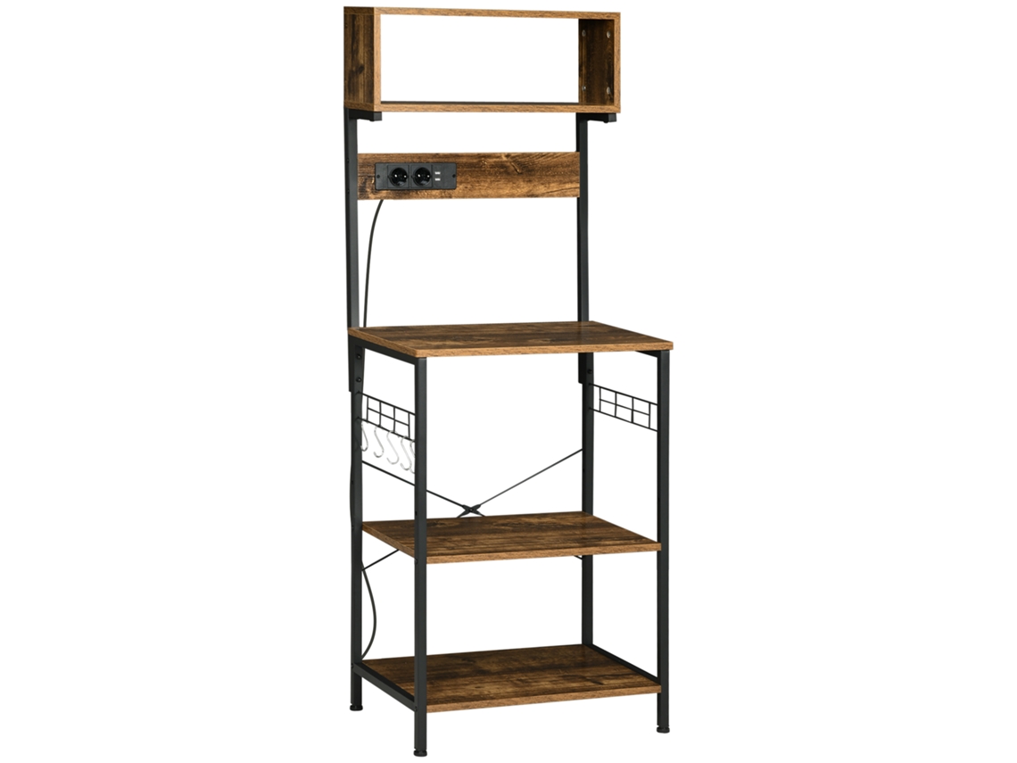 Cómoda de madera con 4 cajones y estante ajustable, 79x39x86cm, ZENCORE SERVICES