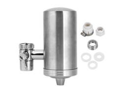Purificador de agua con filtro de acero inoxidable para grifo que reduce el cloro y el plomo en la cocina.