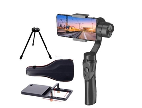 Estabilizador de Gimbal SLOWMOOSE Portátil de 3 Ejes para Smartphone iPhone com Tiro Vertical y Lateral de Angel