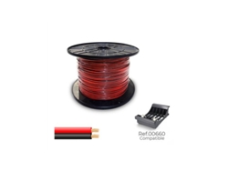 Sediles Cable Paralelo 48v 2x0,75mm² Color Rojo Y Negro 500m (bobina De Ø26x15cm)
