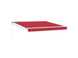 Maison Exclusive - Toldo Retráctil Manual Rojo 300 X 250 Cm Poliéster Y Aluminio
