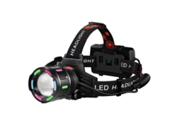 Linterna Frontal Led Recargable, Ángulo De 90°, Foco Ajustable, 990.000 Lúmenes, Superbrillante, 4 Modos, Impermeable, Para Camping, Senderi