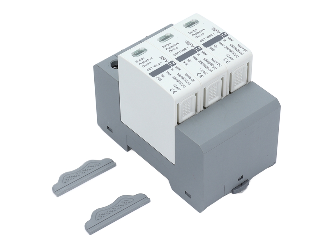 Protector De Rayo Para Fotovoltaico 3p 10-20ka 1000vdc, Arrestador De Sobretensiones