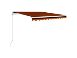 Maison Exclusive - Toldo Manual Retráctil Naranja Y Marrón 300x250 Cm