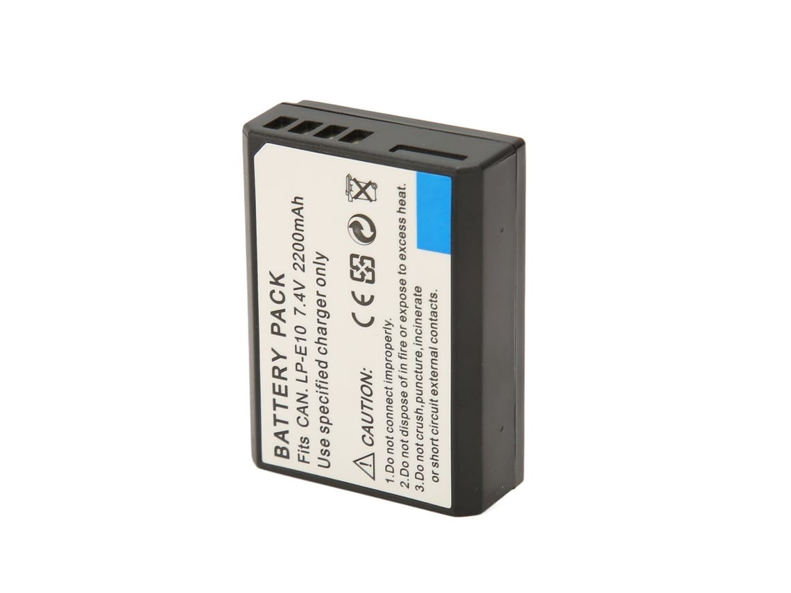 Batería De Repuesto Lp E10 Para Cámaras 1300d, 1100d, 1200d, 1500d Y 3000d, 7.4v 2200mah