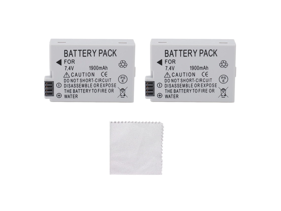 2 Baterías Lp-e8 De 7,4 V Y 1900 Mah Para Cámaras T3i, T2i, T4i, T5i, 600d, 550d, 650d, 700d, Kiss, X5, X4 Y X6