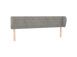 Cabecero con solapas, terciopelo gris claro, MAISON EXCLUSIVE (163x23x78 cm)