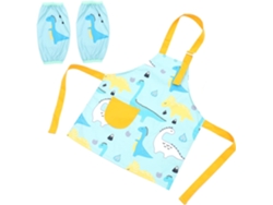 Delantal Impermeable Para Niños Y Niñas, De Manga Larga Y Con Bolsillo.