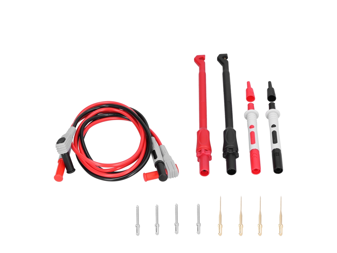 Kit De Cables De Prueba Para Multímetro P1033b Con Sonda Y Gancho De Prueba, Latón Y Silicona.