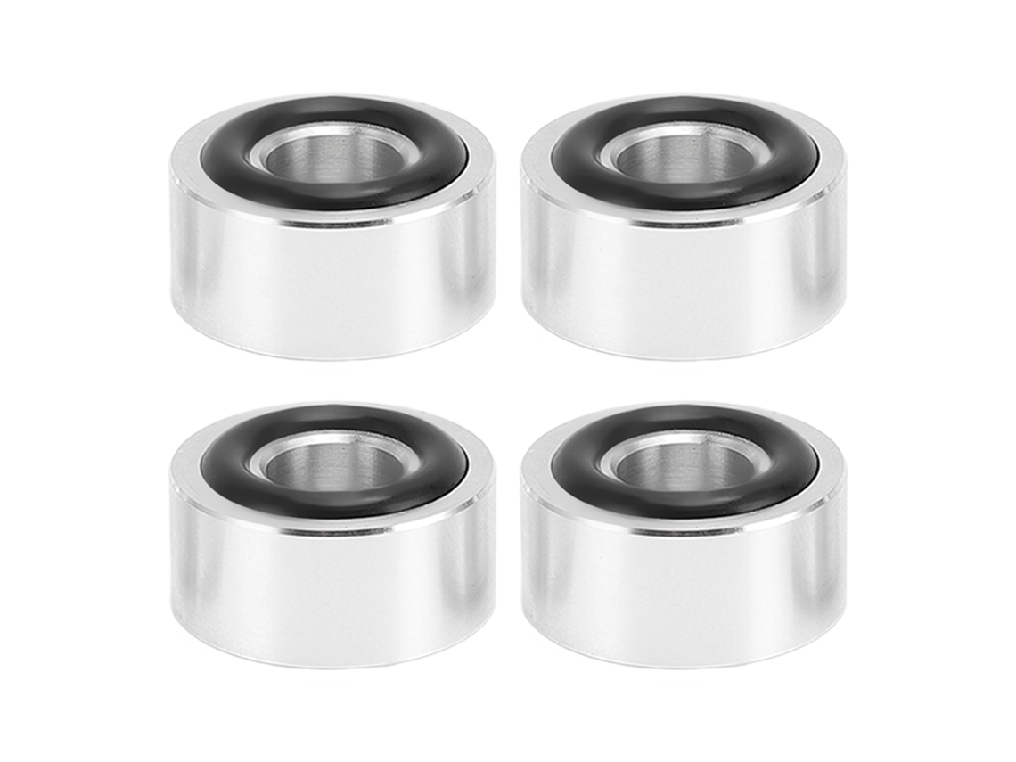 4 Almohadillas De Aislamiento Para Altavoces Con Aluminio, Acero Y Anillo De Goma Antideslizante.