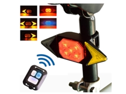 Luces para bicicleta, intermitentes con control remoto inalámbrico, recargables por USB, luces impermeables Yizhood (negras)