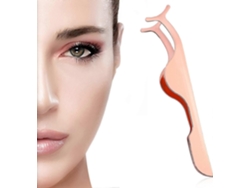 Pinza De Pestañas De Acero Inoxidable Con Punta Curva Fishtail Para Aplicar Y Quitar Extensiones Falsas Oro Rosa