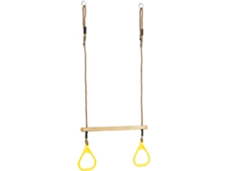 Trapecio de anillas KBT de madera con anillas amarillas