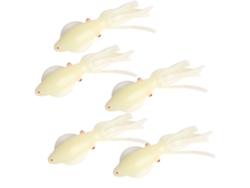 Señuelo De Pesca De Calamar Lifelike Luminoso De Pvc Blando, Swimbait, 5 Piezas, 17 Cm